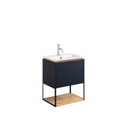 Crosswater Mada 500 Unit with 1 Tap Hole Cast Mineral Marble Basin Indigo Blue