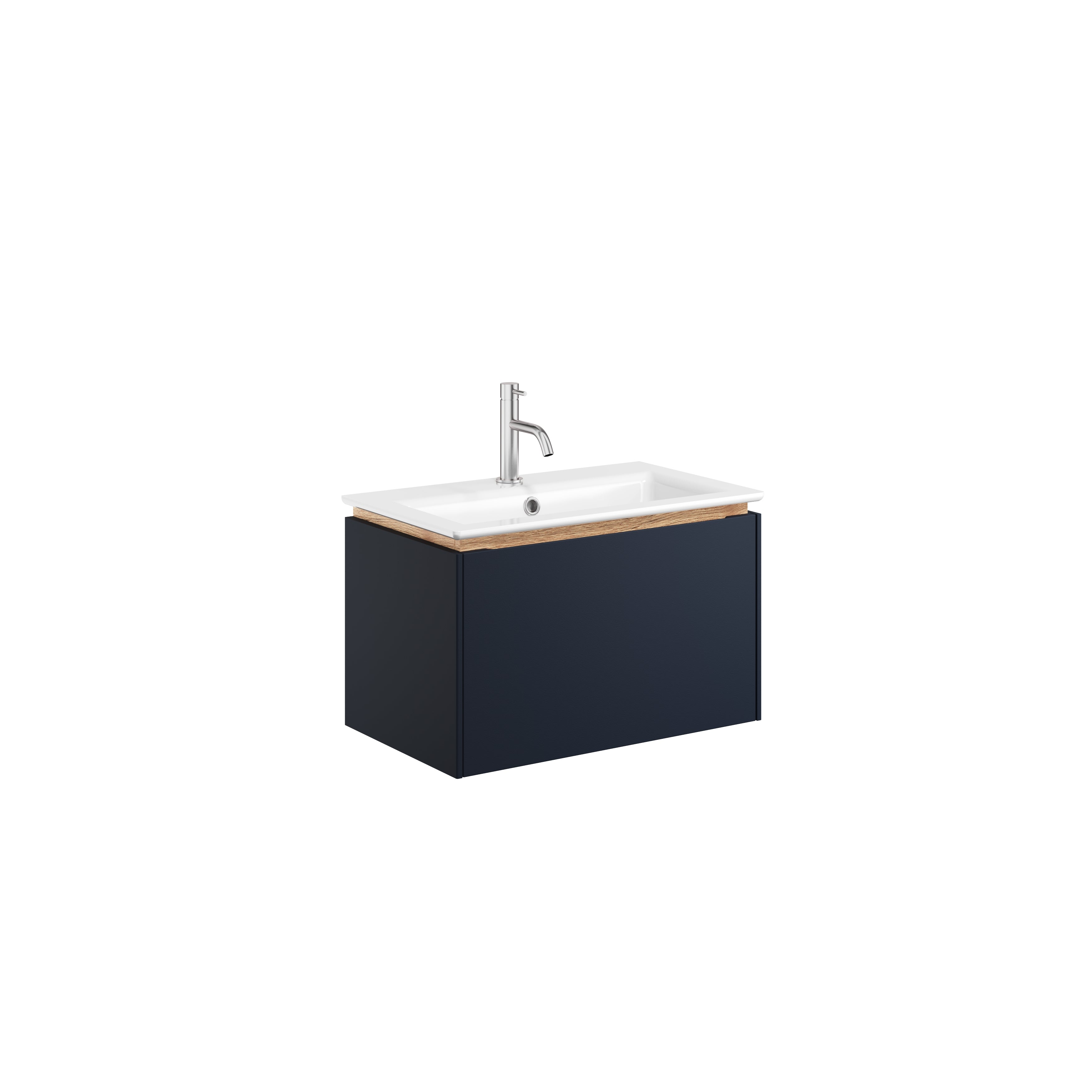 Crosswater Mada 600 Unit with No Tap Hole Cast Mineral Marble Basin Indigo Blue