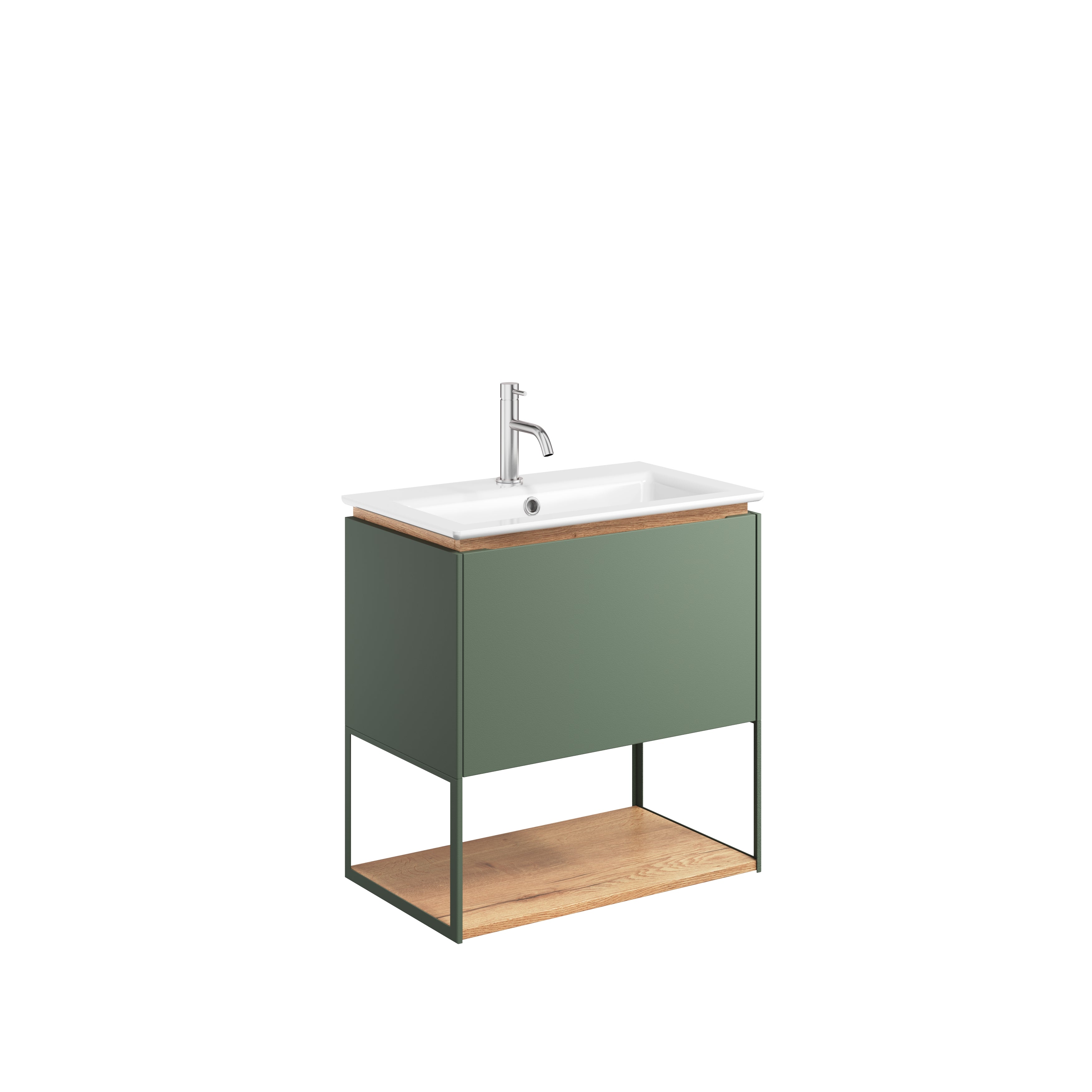Crosswater Mada 600 Unit with 1 Tap Hole Cast Mineral Marble Basin