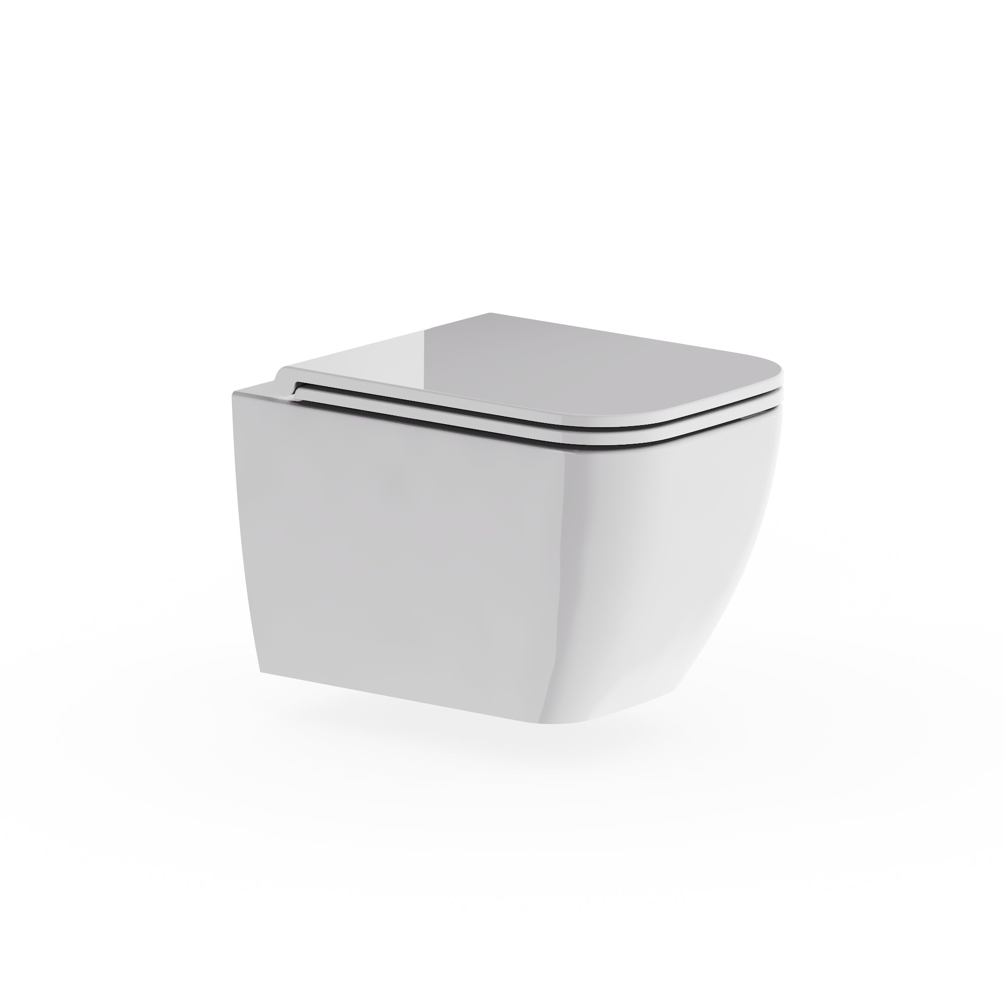 Mada Square Wall Hung Pan Rimless Inc Seat And Fixings