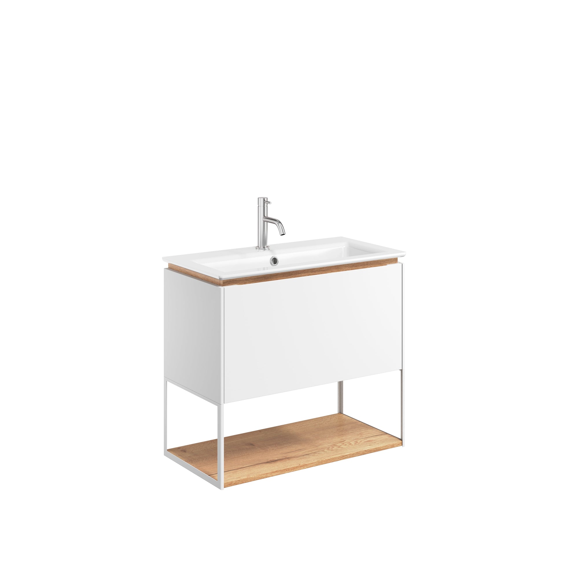 Crosswater Mada 700 Unit with 1 Tap Hole Cast Mineral Marble Basin