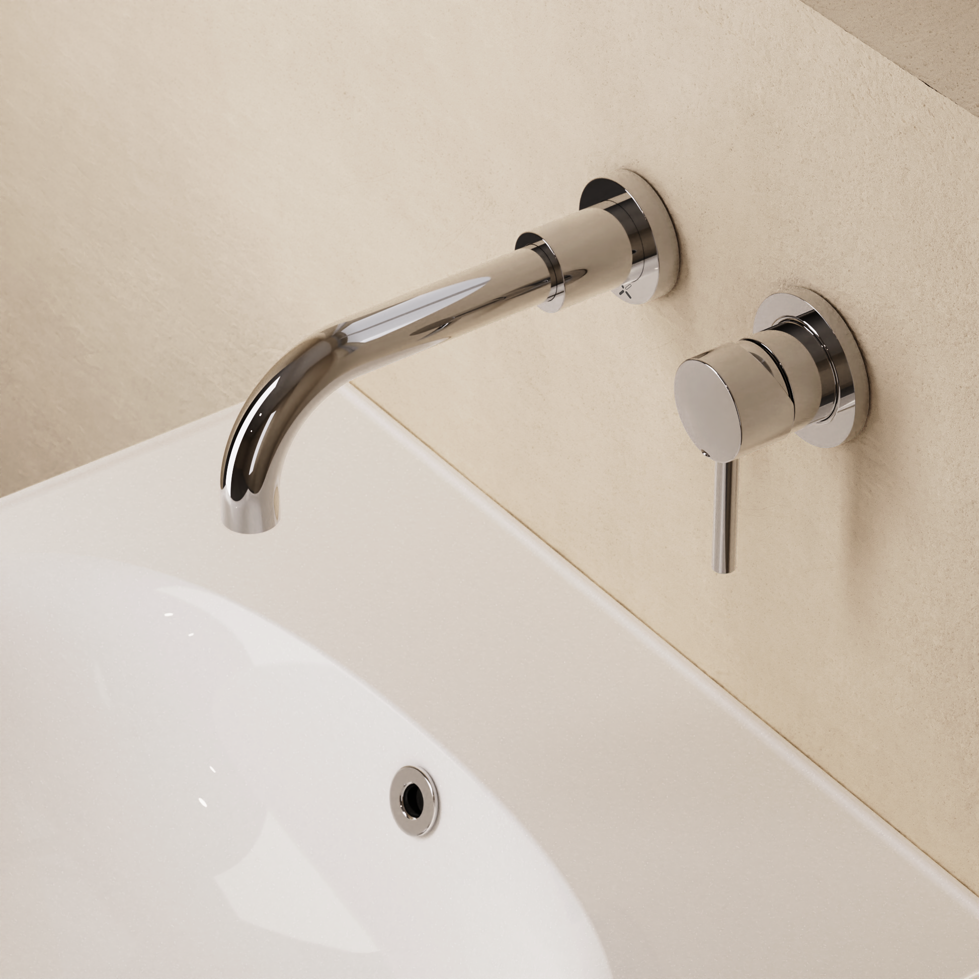 Fusion Basin 2 Hole Set Wall Mounted