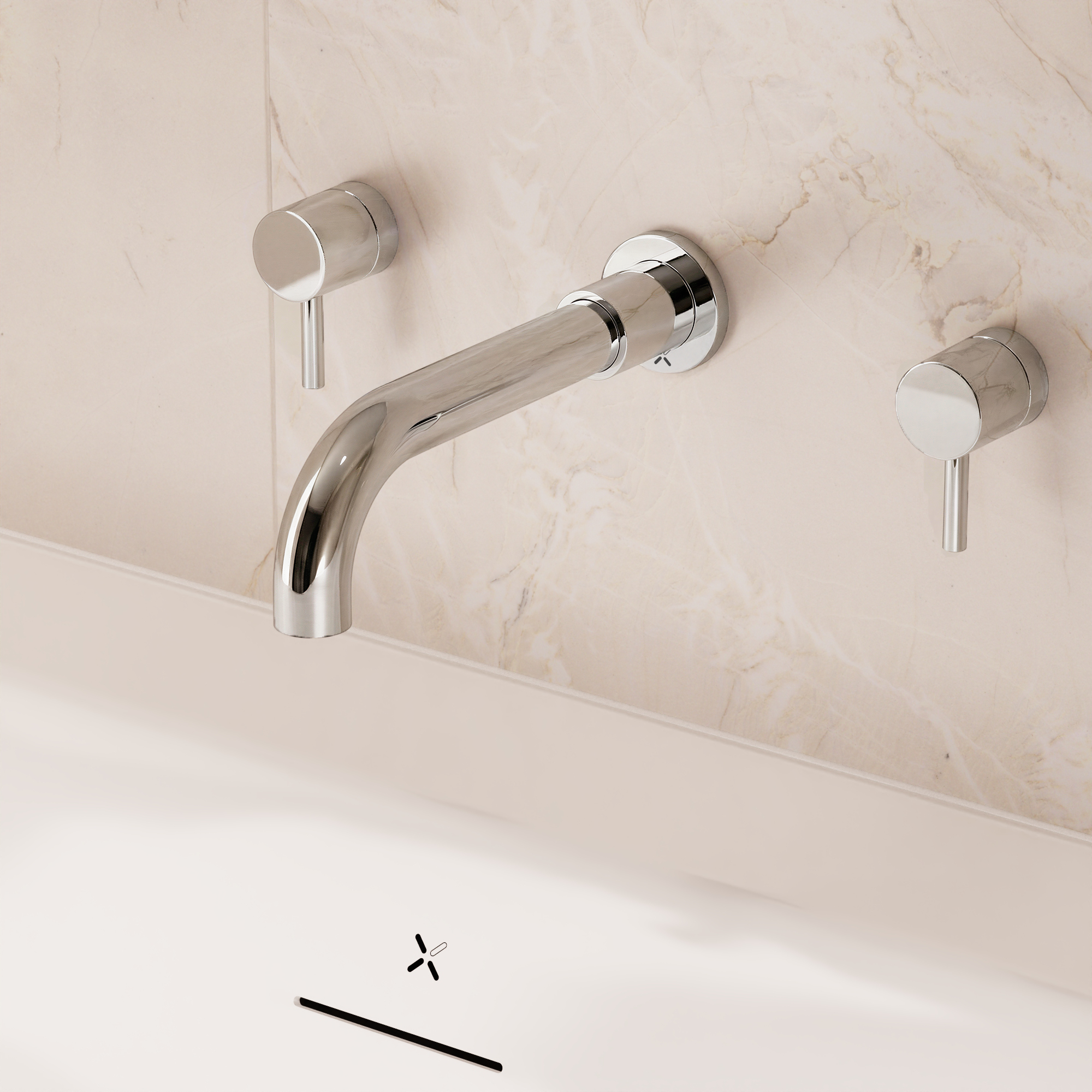 Fusion Bath Filler Wall Mounted