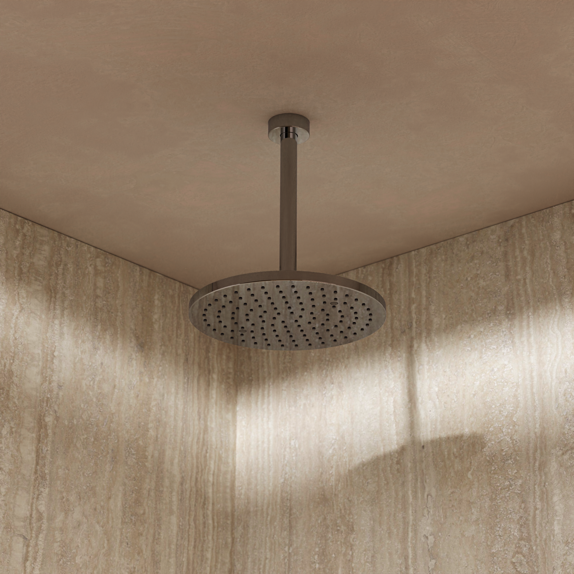 Fusion Fixed Head 250mm & Ceiling Arm Round