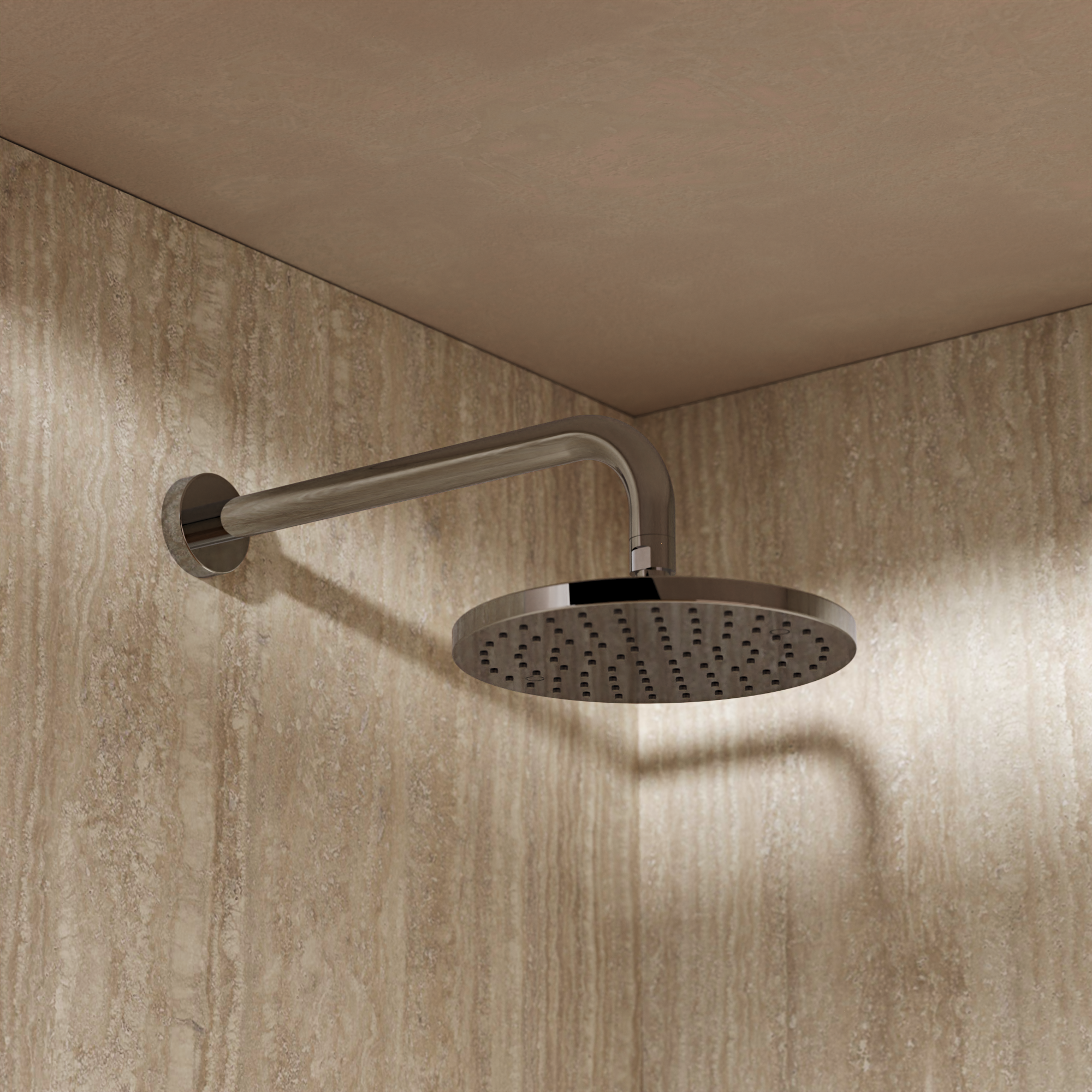 Fusion Fixed Head 200mm & Wall Arm Round
