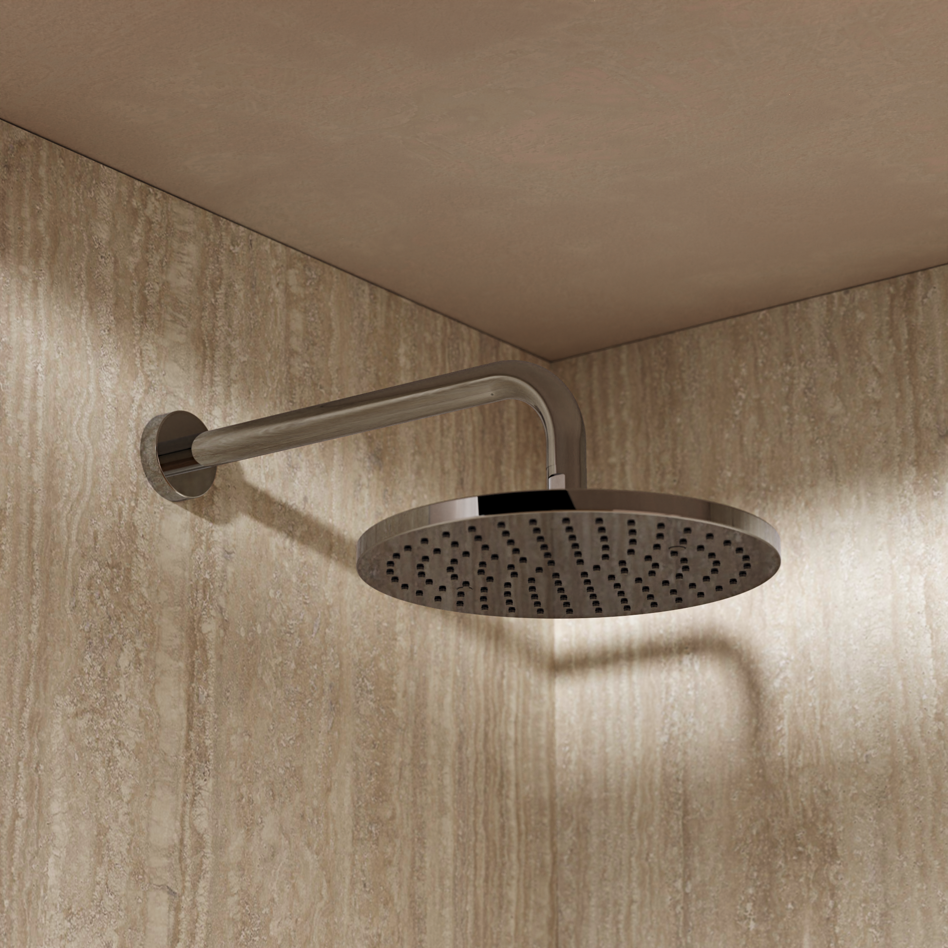 Fusion Fixed Head 250mm & Wall Arm Round