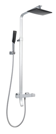 THERMOSTATIC SHOWER POLE WITH OVERHEAD SHOWER,