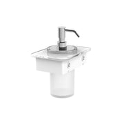 Soap Dispenser with 150mm White Glass Shelf