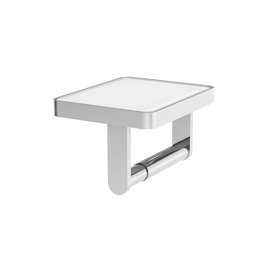 Paper Holder with White Glass