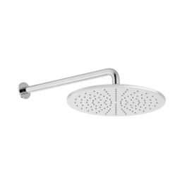 Nebula 300mm Round Single Function Shower Head with Arm Chrome