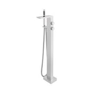 Omika Floor Standing Bath Shower Mixer with Shower Kit Chrome