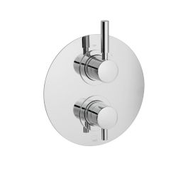 DX Origins 2 Outlet 2 Handle Concealed Thermostatic Valve Chrome