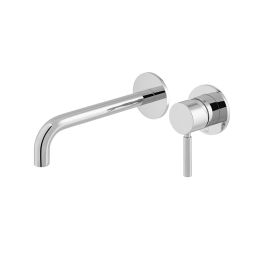 Origins 2 Hole Slimline Basin Mixer Single Lever Wall Mounted 180mm Spout Chrome