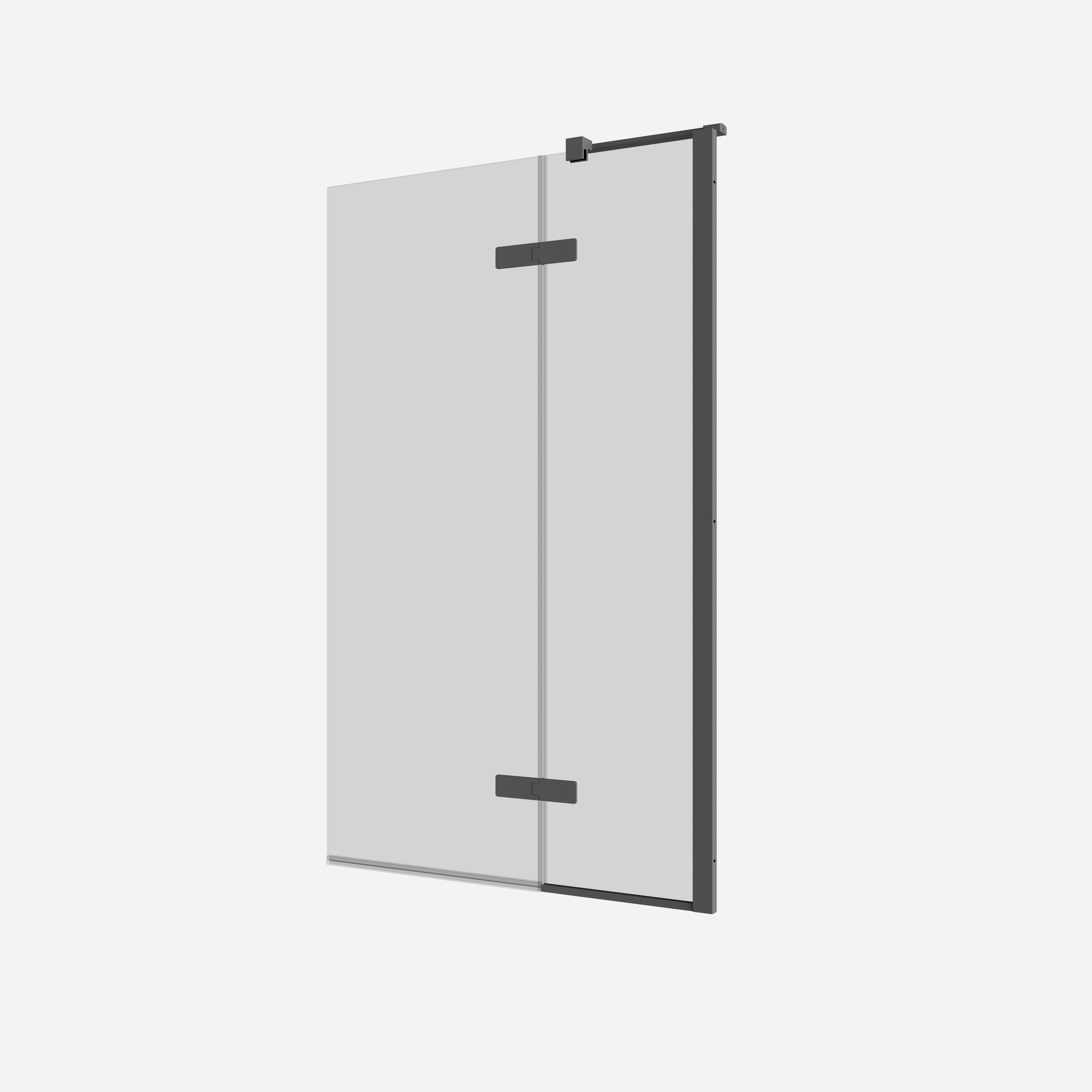 Optix Hinged Bath Screen with Inline Panel