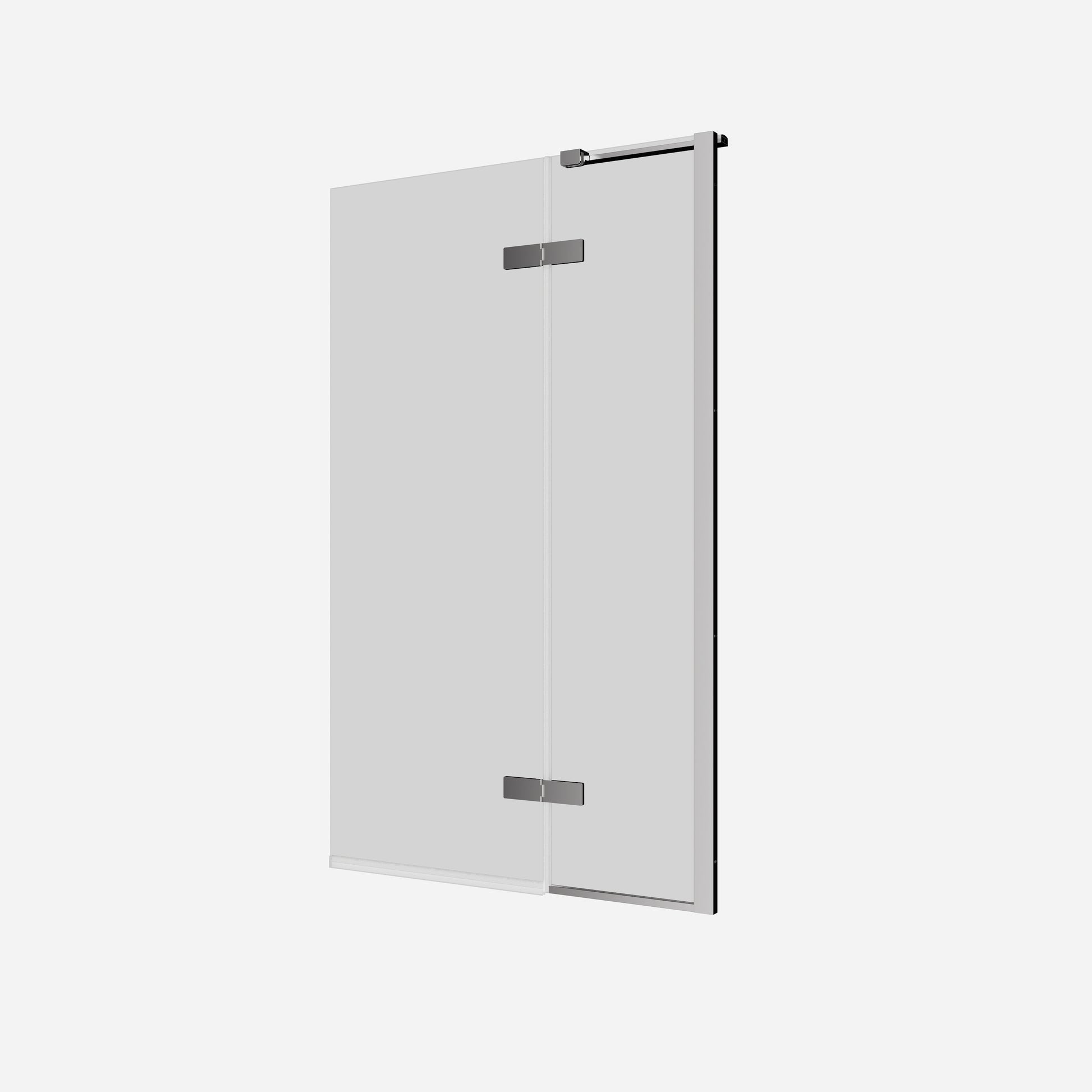 Optix 10 Hinged Bath Screen with Inline Panel 90