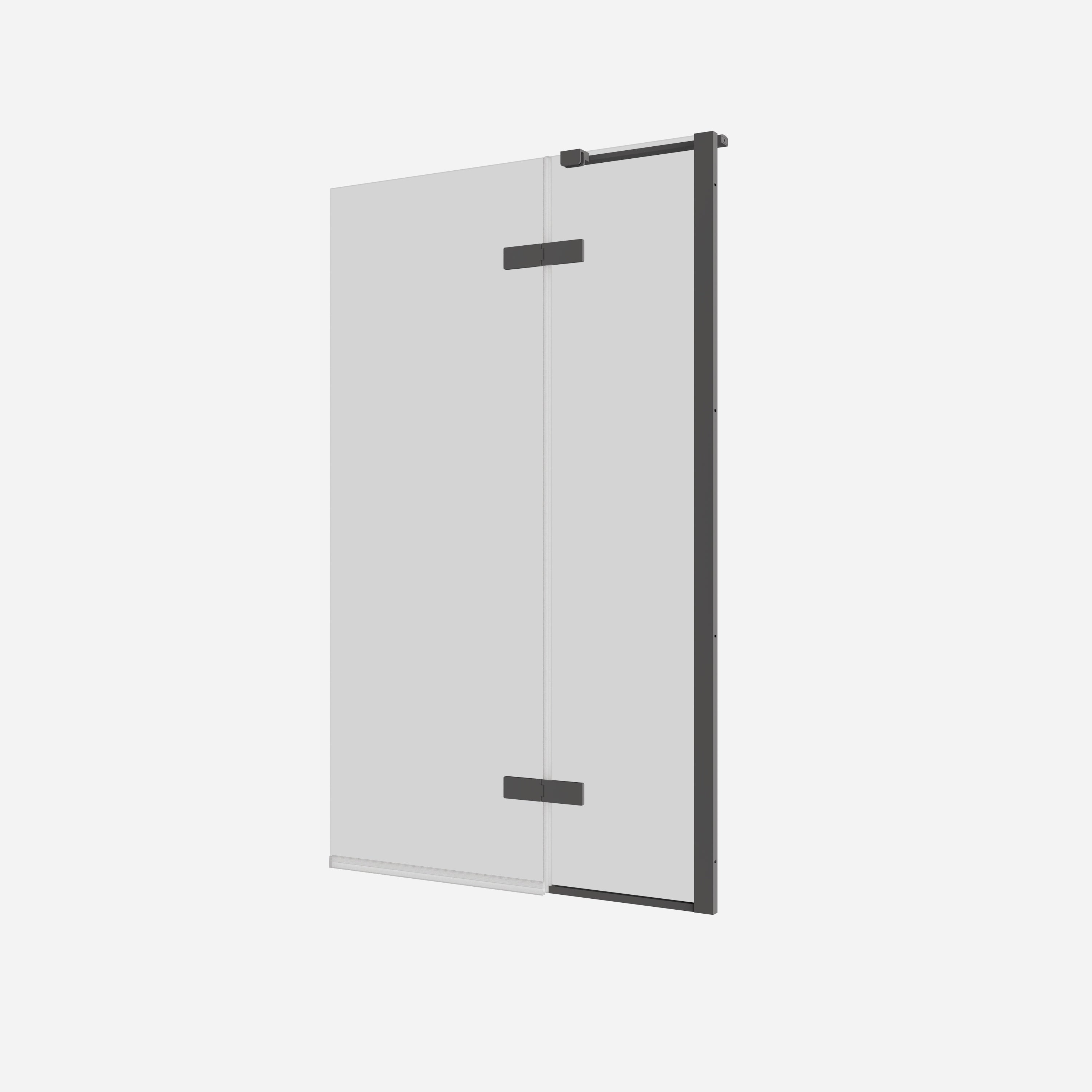 Optix 10 Hinged Bath Screen with Inline Panel 90