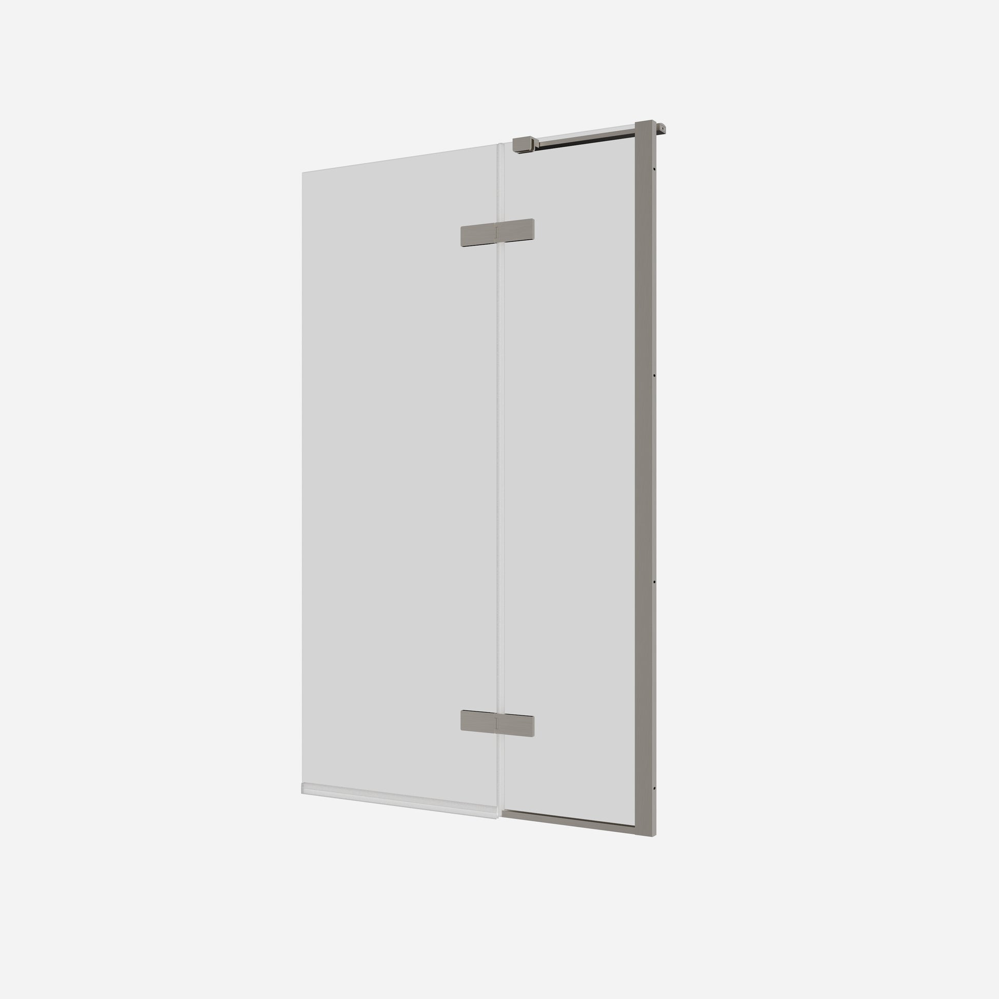 Optix 10 Hinged Bath Screen with Inline Panel 90