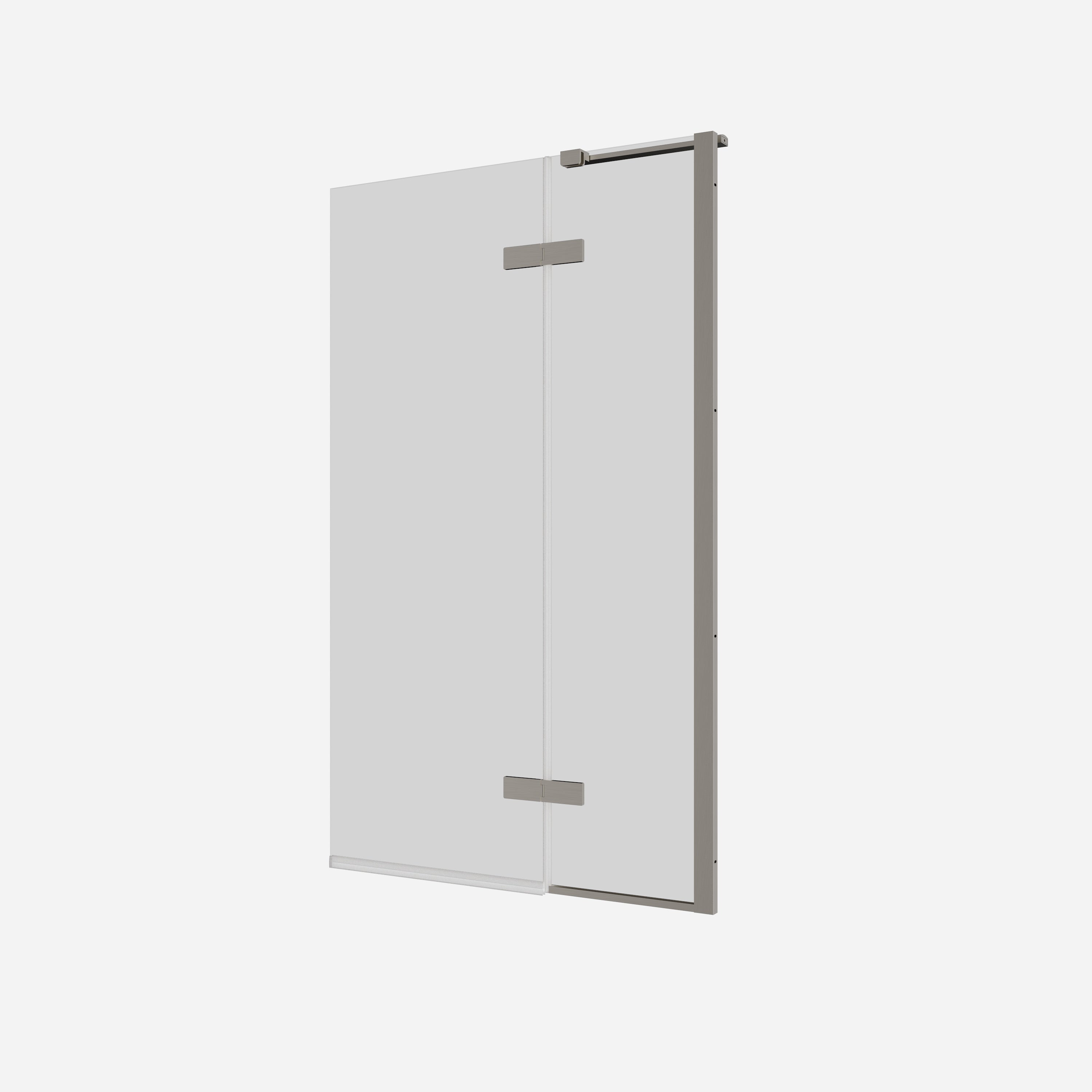 Optix 10 Hinged Bath Screen with Inline Panel 90