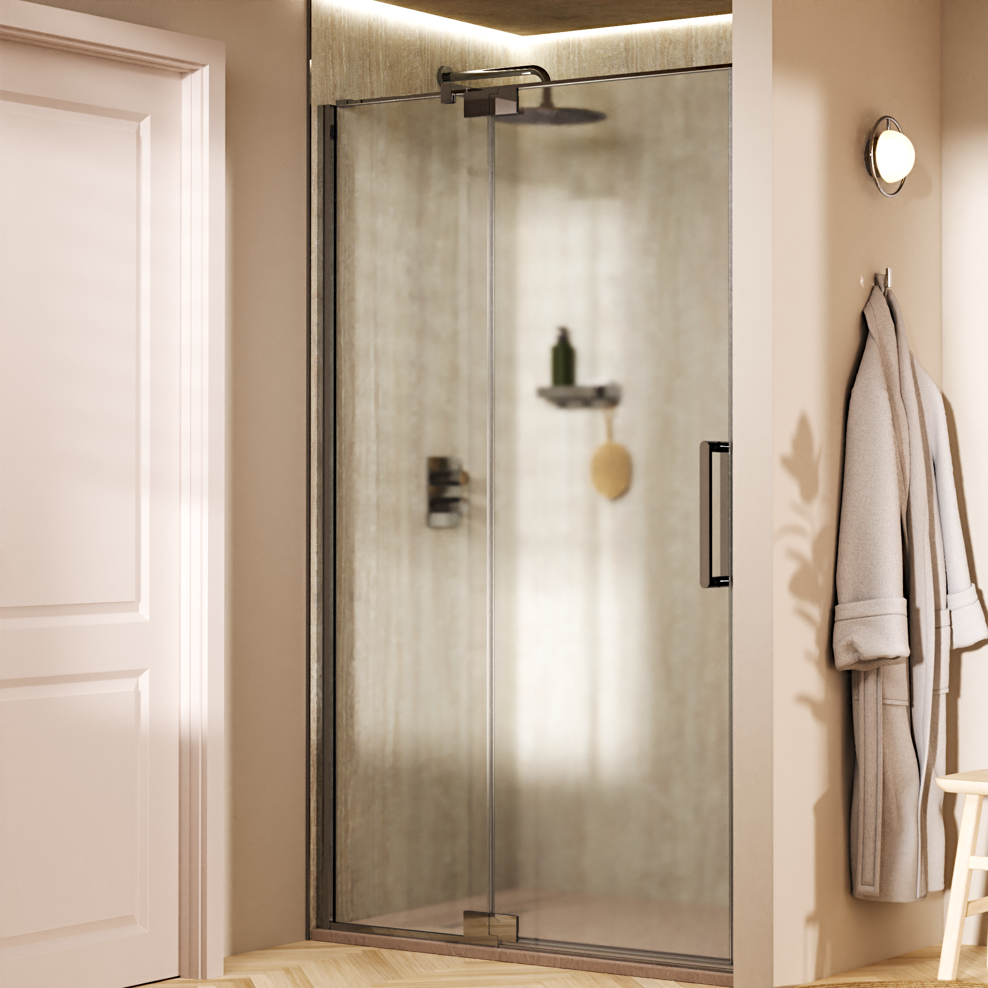 Optix Pivot Door with Inline Panel