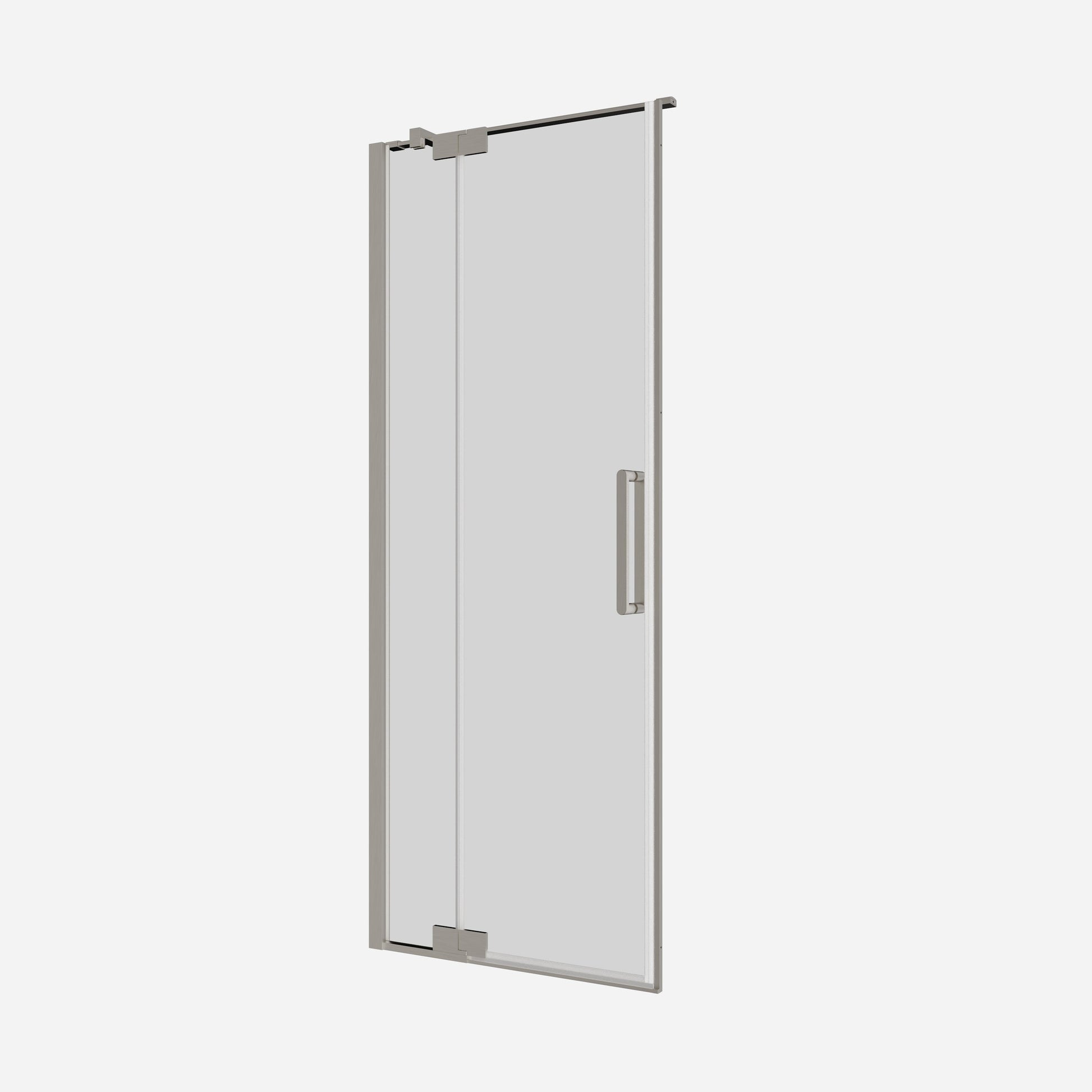 Crosswater Optix 10 Pivot Door 800 with Inline Panel & 800 Side Panel in Brushed