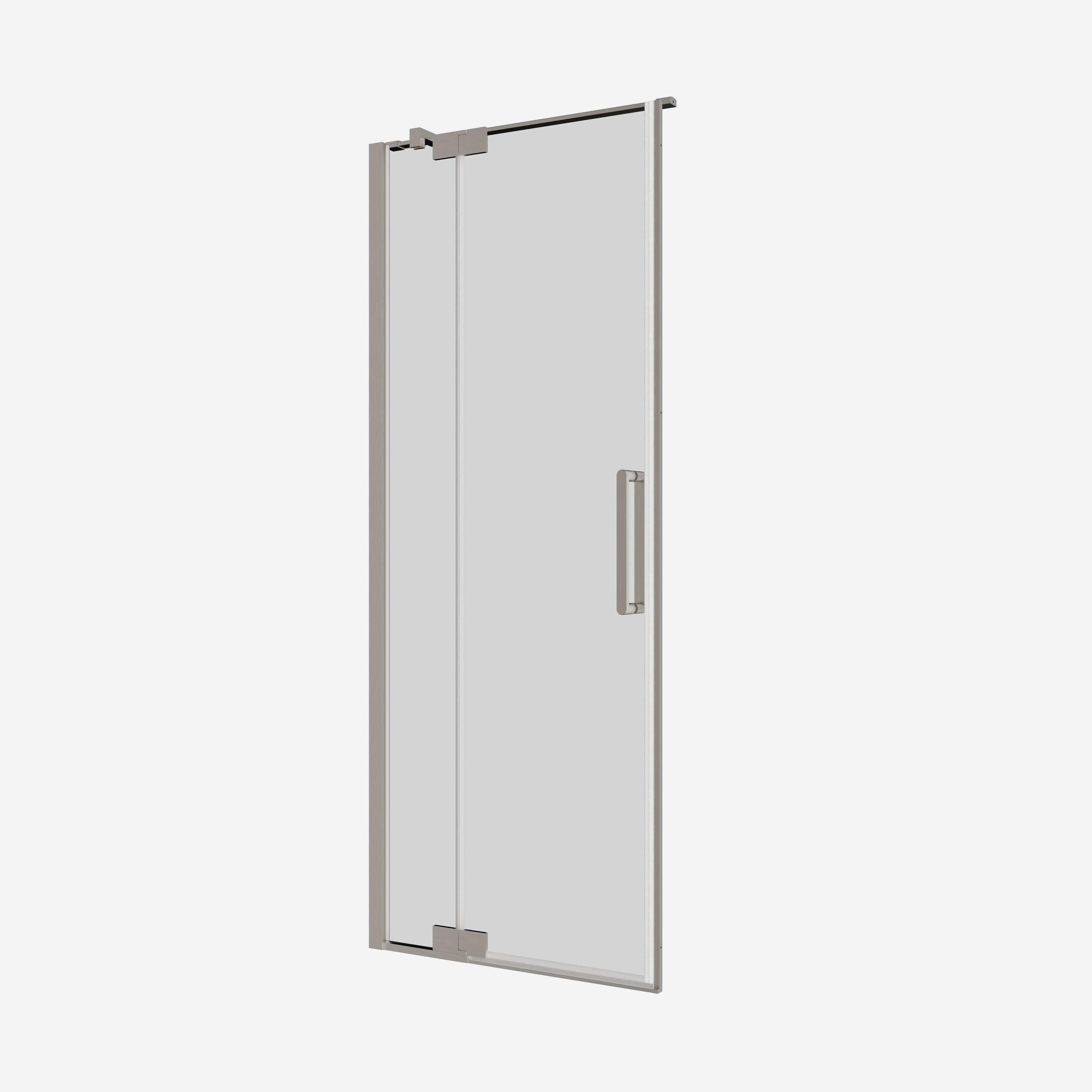 Crosswater Optix 10 Pivot Door 800 with Inline Panel & 800 Side Panel in Brushed