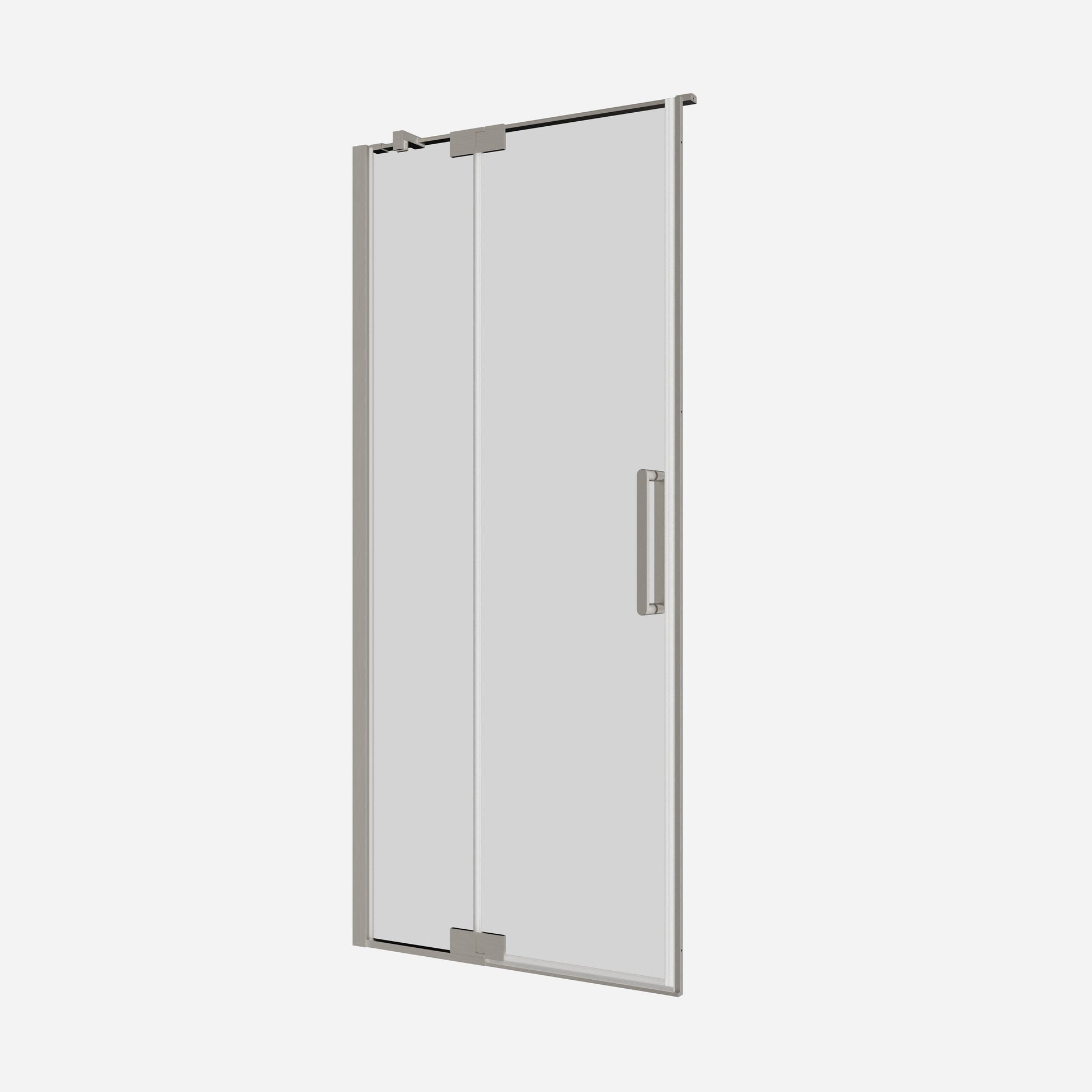 Crosswater Optix 10 Pivot Door 900 with Inline Panel & 800 Side Panel in Brushed