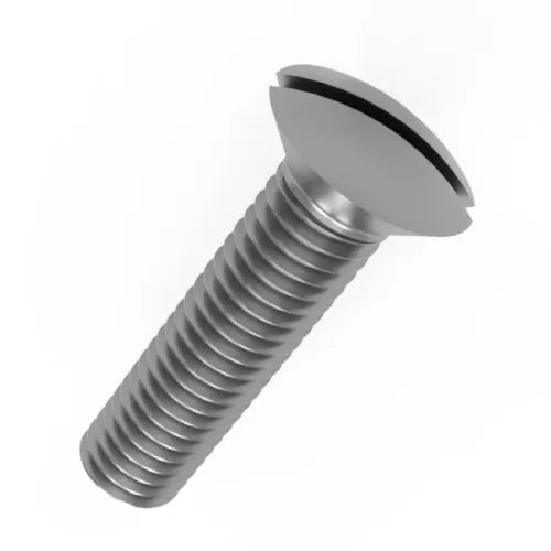 100 mm slotted raised countersunk stainless-steel (A2) machine screw