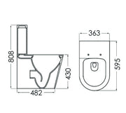 A2 - BTW Close Coupled WC Pan & Seat