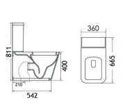 R2 - BTW Close Coupled WC Pan & Seat