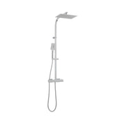 Phase Showering Column with Thermostatic Shower Valve, Rectangular Aquablade Shower Head and Nebula Square 3 Function Showering Handset