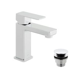Phase Mono Basin Mixer Smooth Bodied Single Lever Deck Mounted with Universal Waste and Honeycomb Flow Regulator Chrome