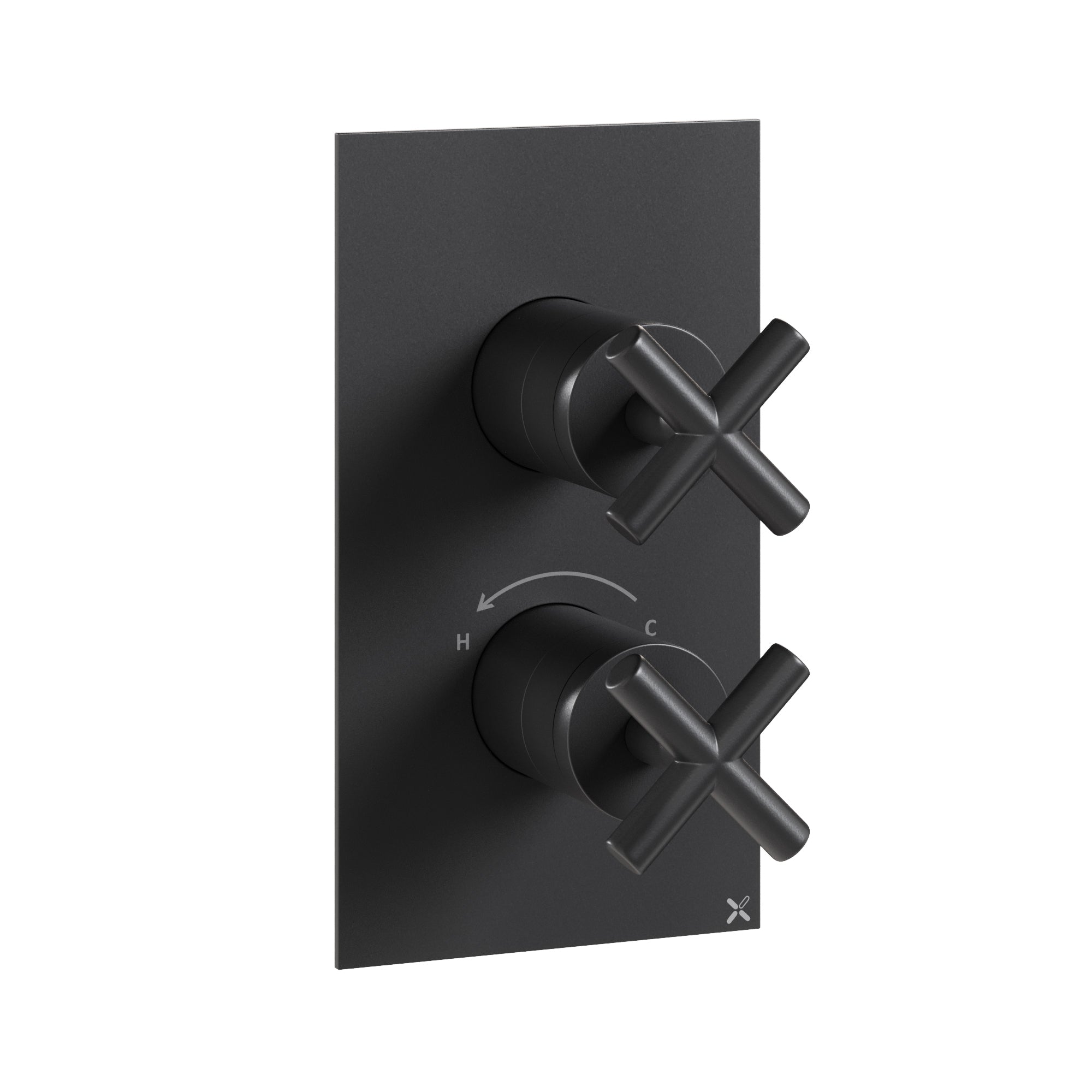 Crosswater MPRO Crosshead 2 Outlet 2 Handle Shower Valve & Trimset