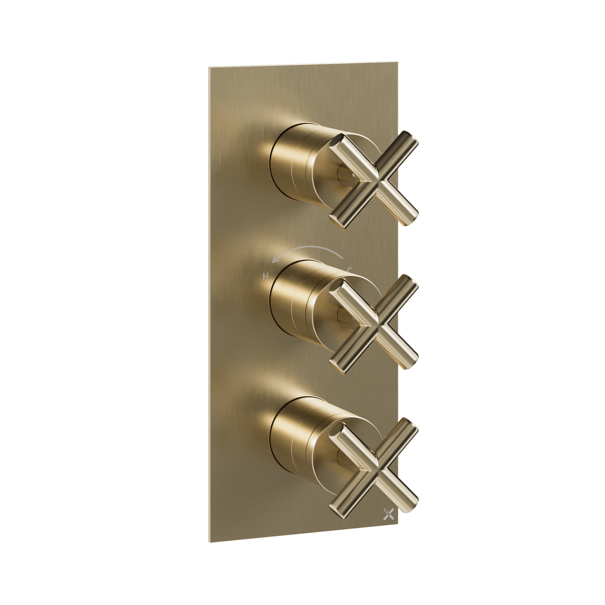 Crosswater MPRO Crosshead 3 Outlet 3 Handle Shower Valve & Trimset