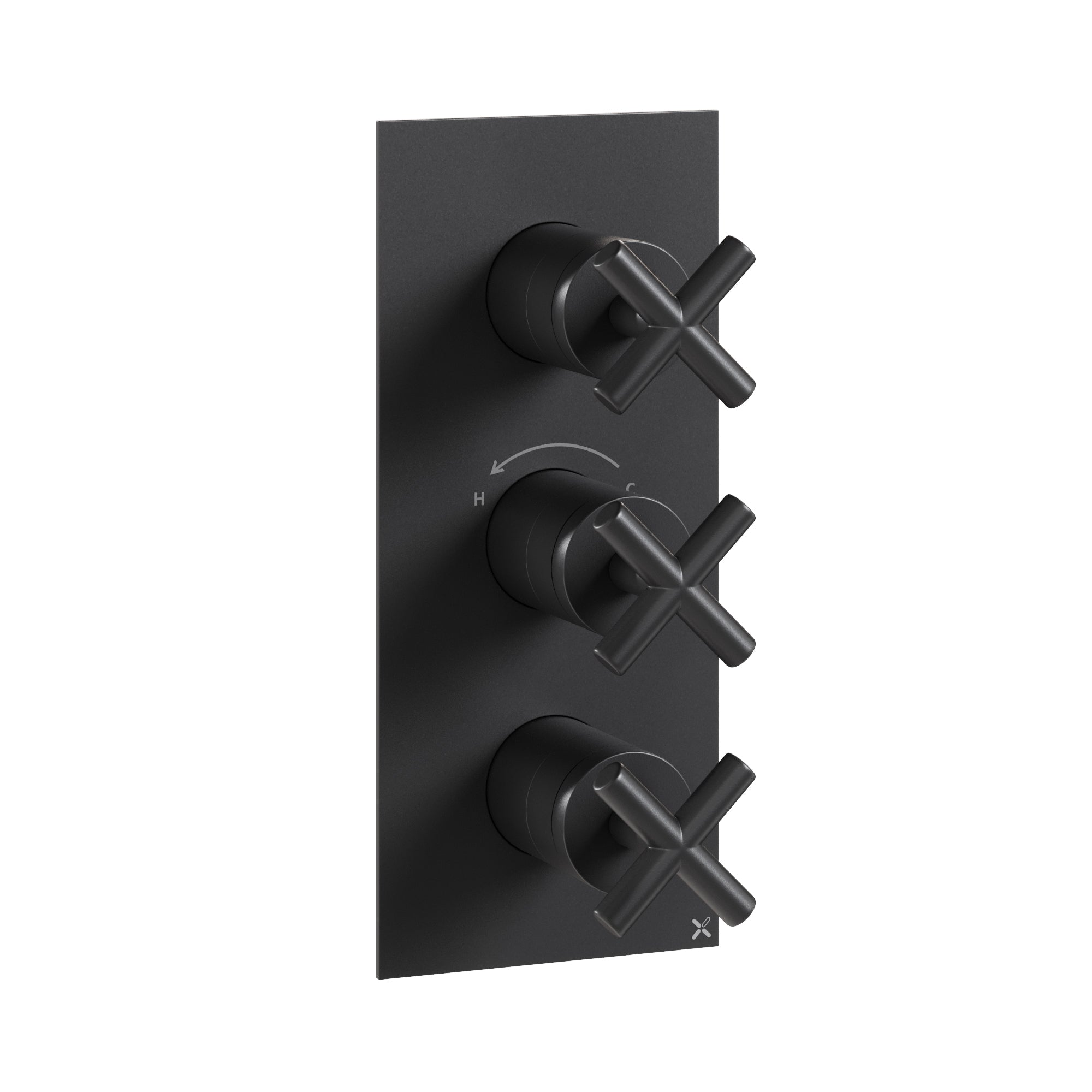 Crosswater MPRO Crosshead 3 Outlet 3 Handle Shower Valve & Trimset