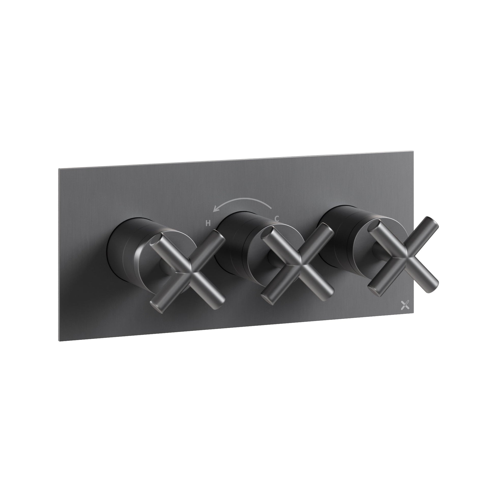 Crosswater MPRO Crosshead 3 Outlet 3 Handle Shower Valve & Trimset