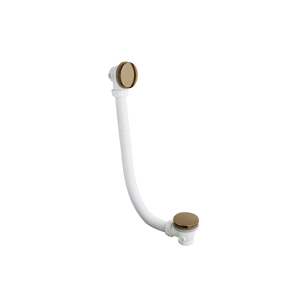 MPRO Industrial Bath Click Waste Brushed Brass Unlaquered