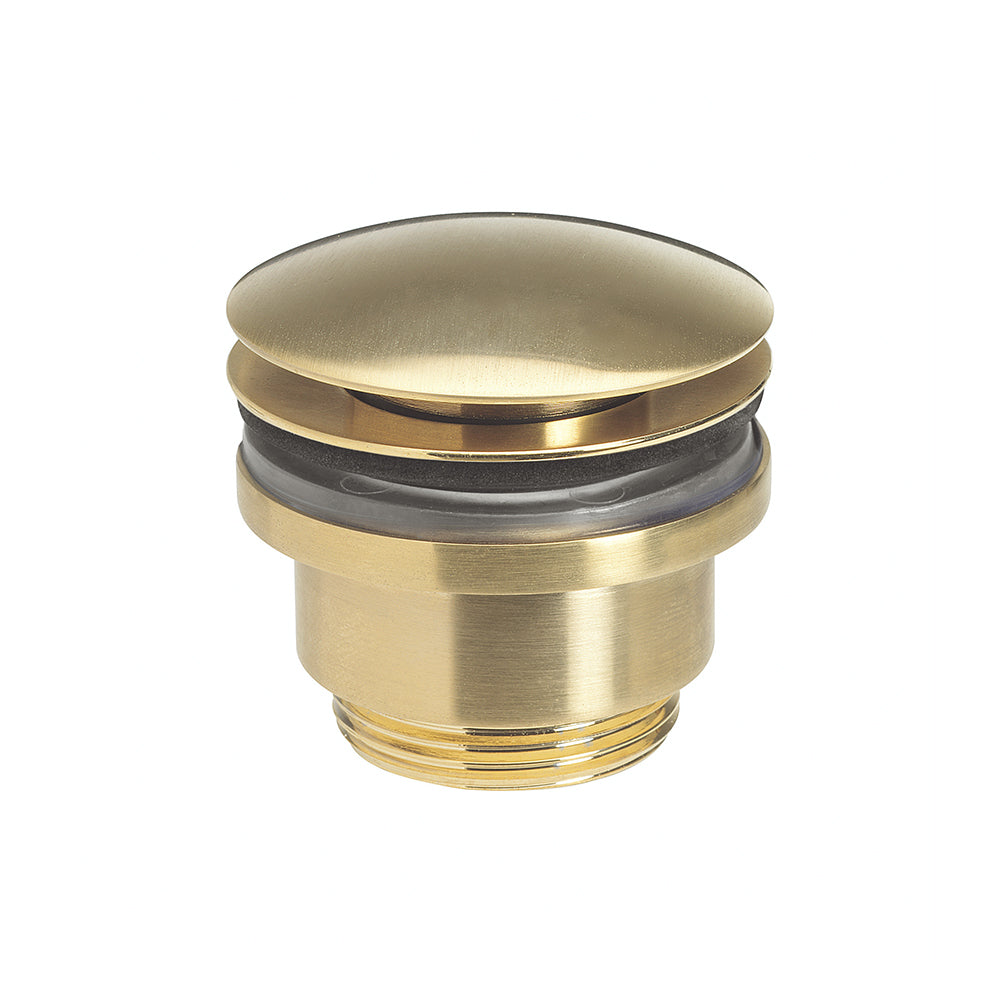 MPRO Industrial Universal Basin Click Clack Waste Brushed Brass Unlaquered