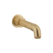 MPRO Industrial Bath Spout Wall Mounted Brushed Brass Unlaquered
