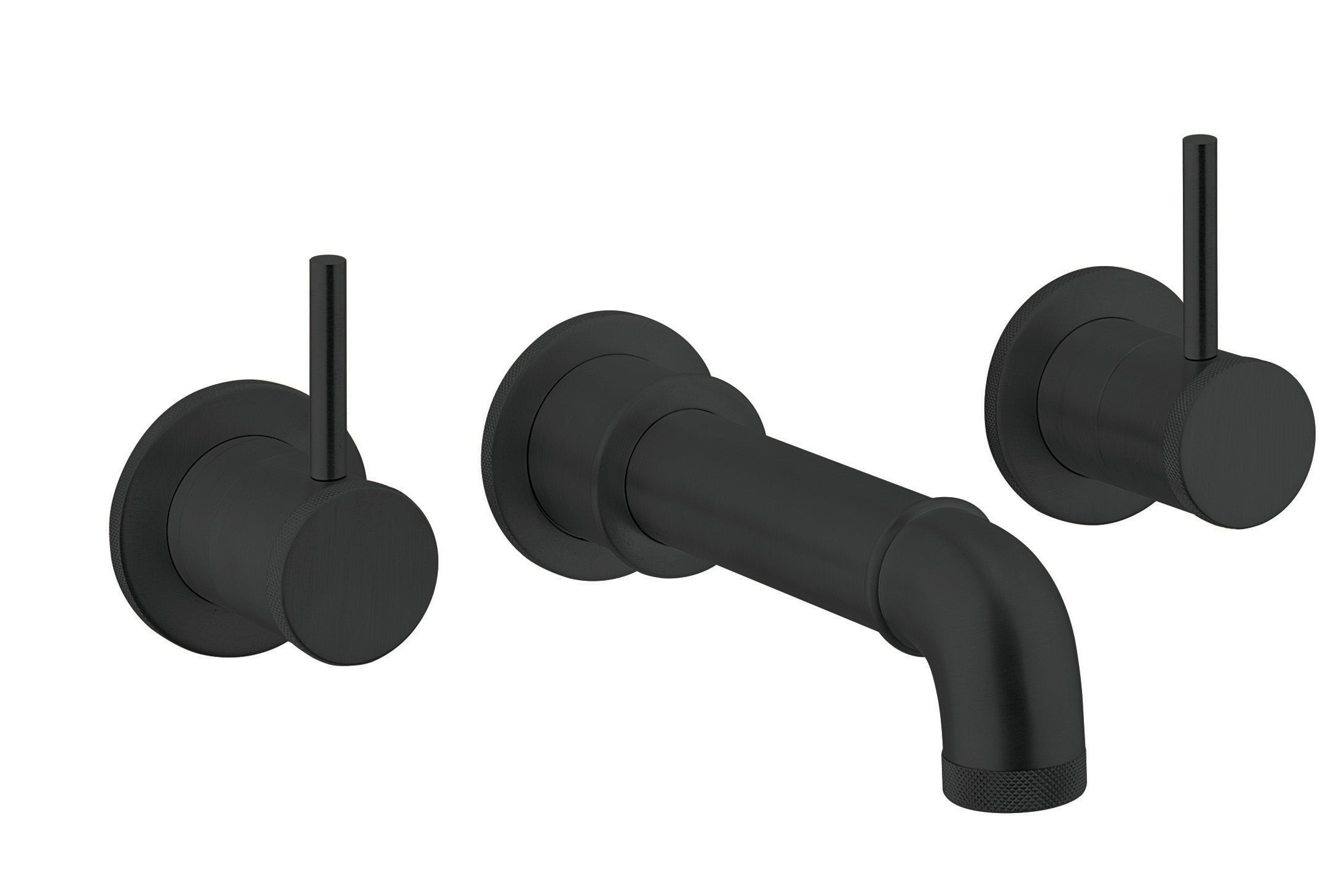 Crosswater MPRO Industrial Bath 3 Hole Set Wall Mounted Carbon
