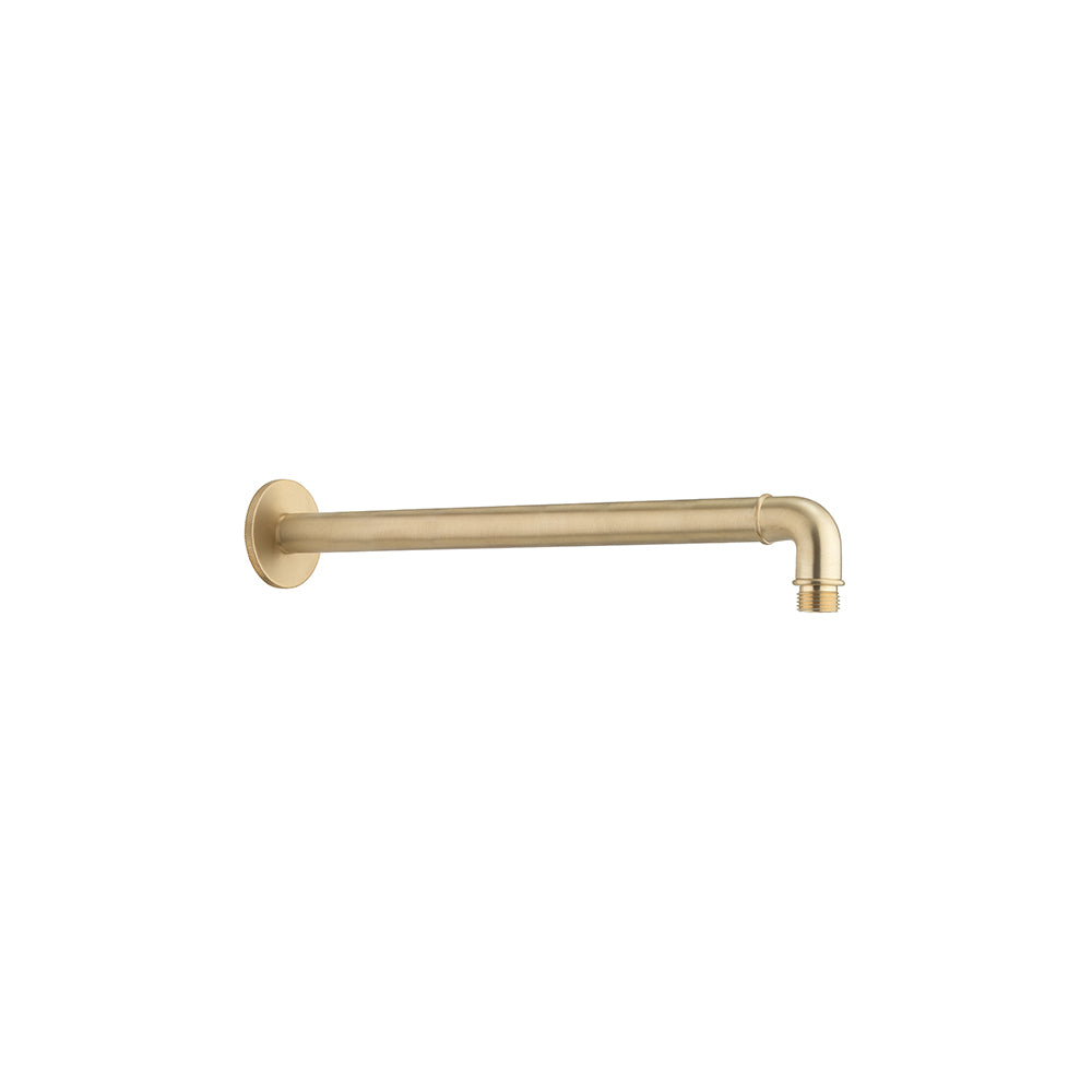 MPRO Industrial Shower Arm Brushed Brass Unlaquered