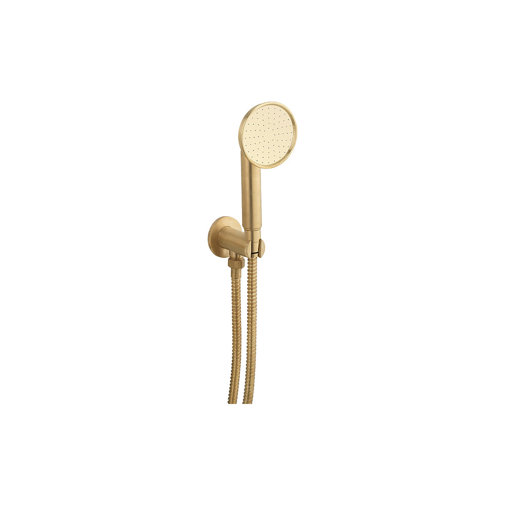 MPRO Industrial Wall Outlet & Handset Brushed Brass Unlaquered