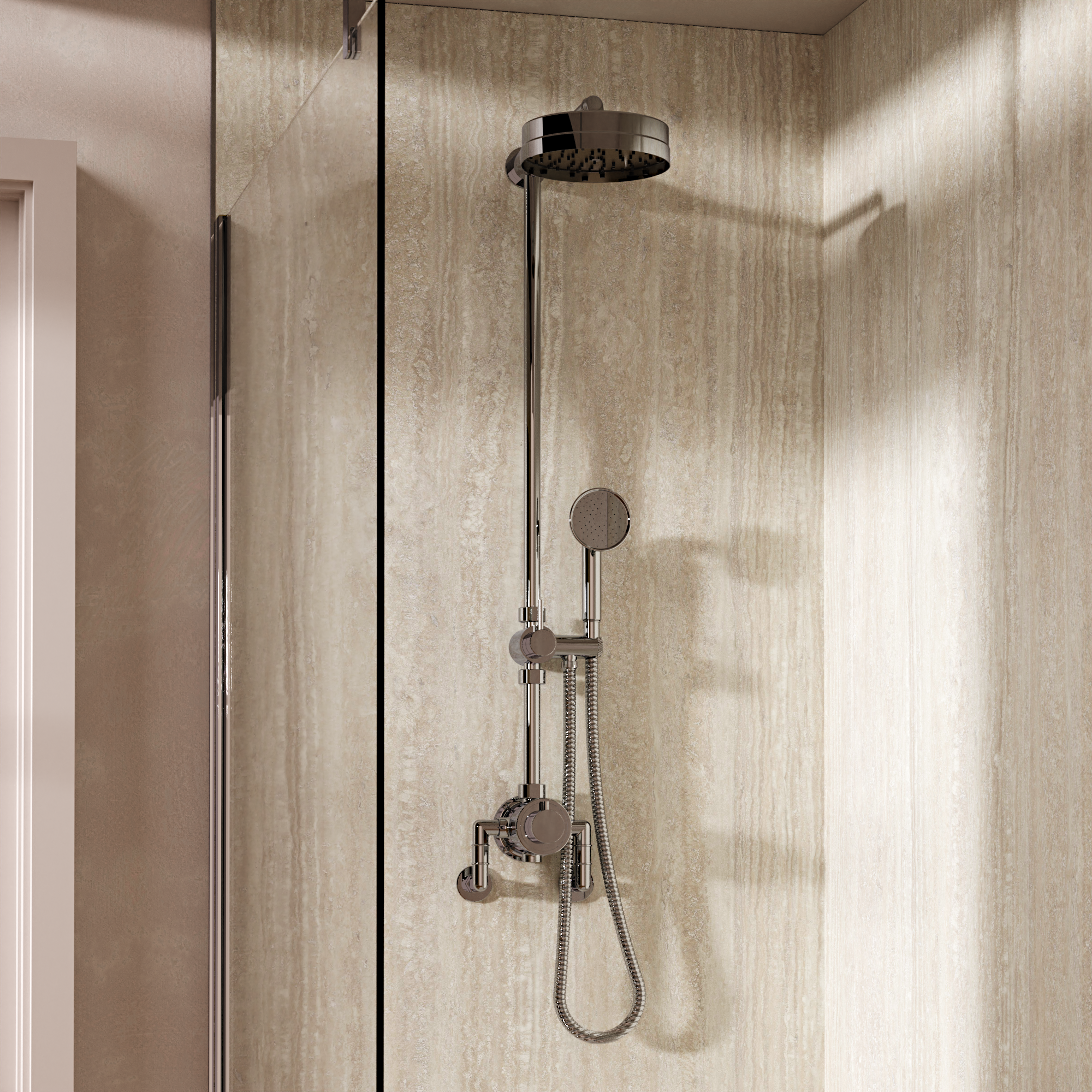 MPRO Industrial Exposed Multi-function Shower With Handset Slider