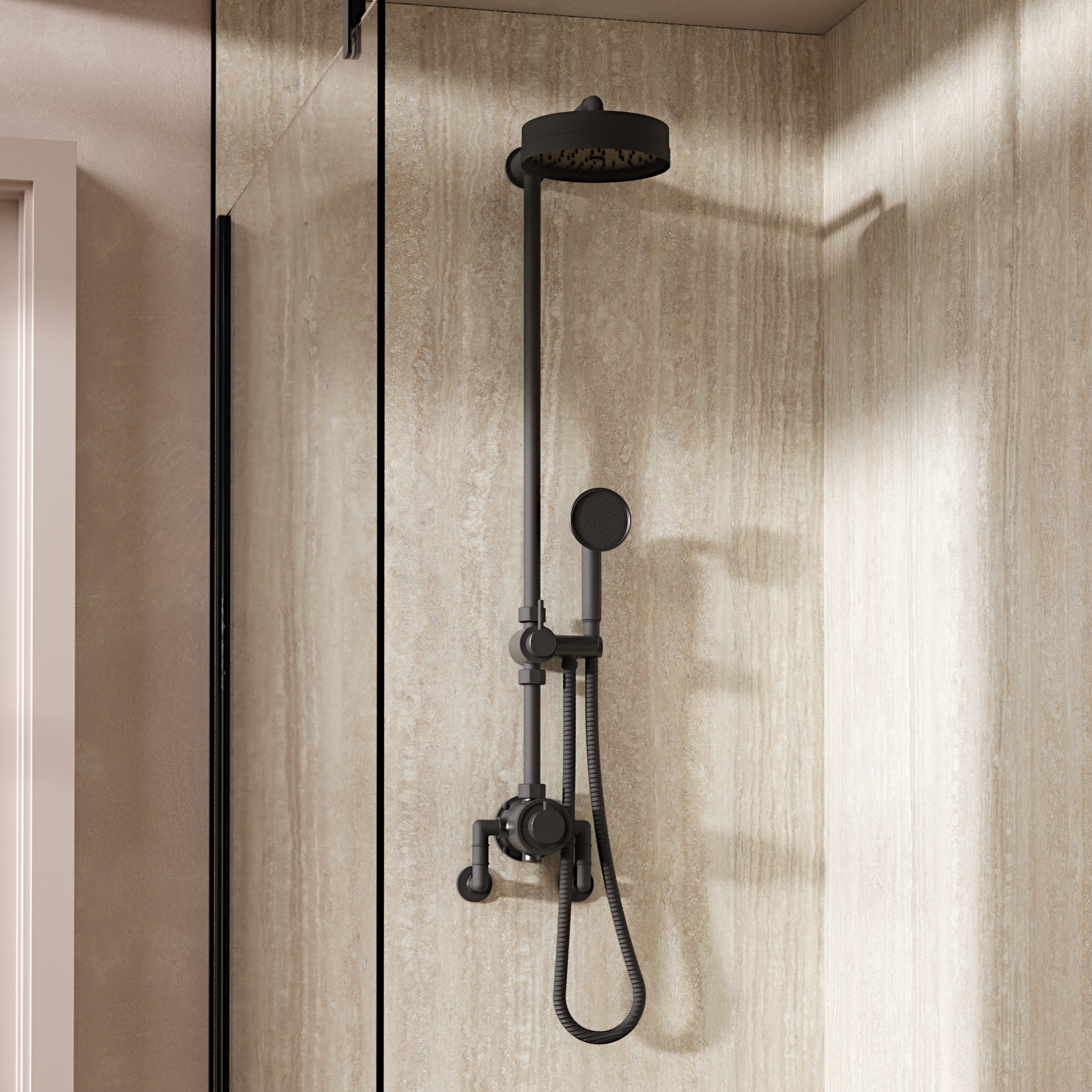 MPRO Industrial Exposed Multi-function Shower With Handset Slider