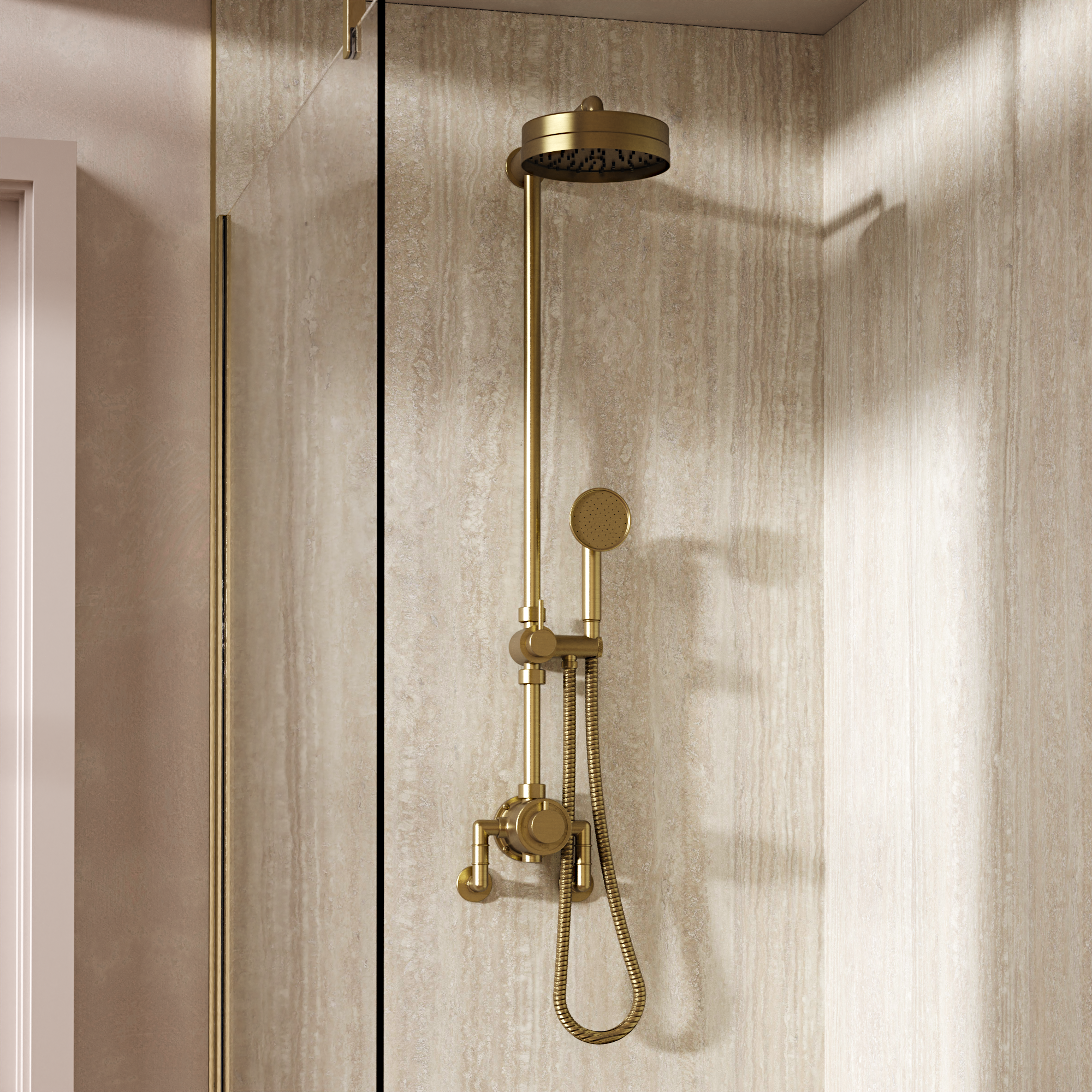 MPRO Industrial Exposed Multi-function Shower With Handset Slider
