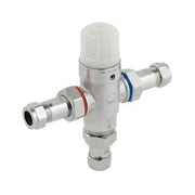 Protherm In-Line Thermostatic Valve TMV3 Approved Supplied with 15mm and 22mm Fittings Chrome
