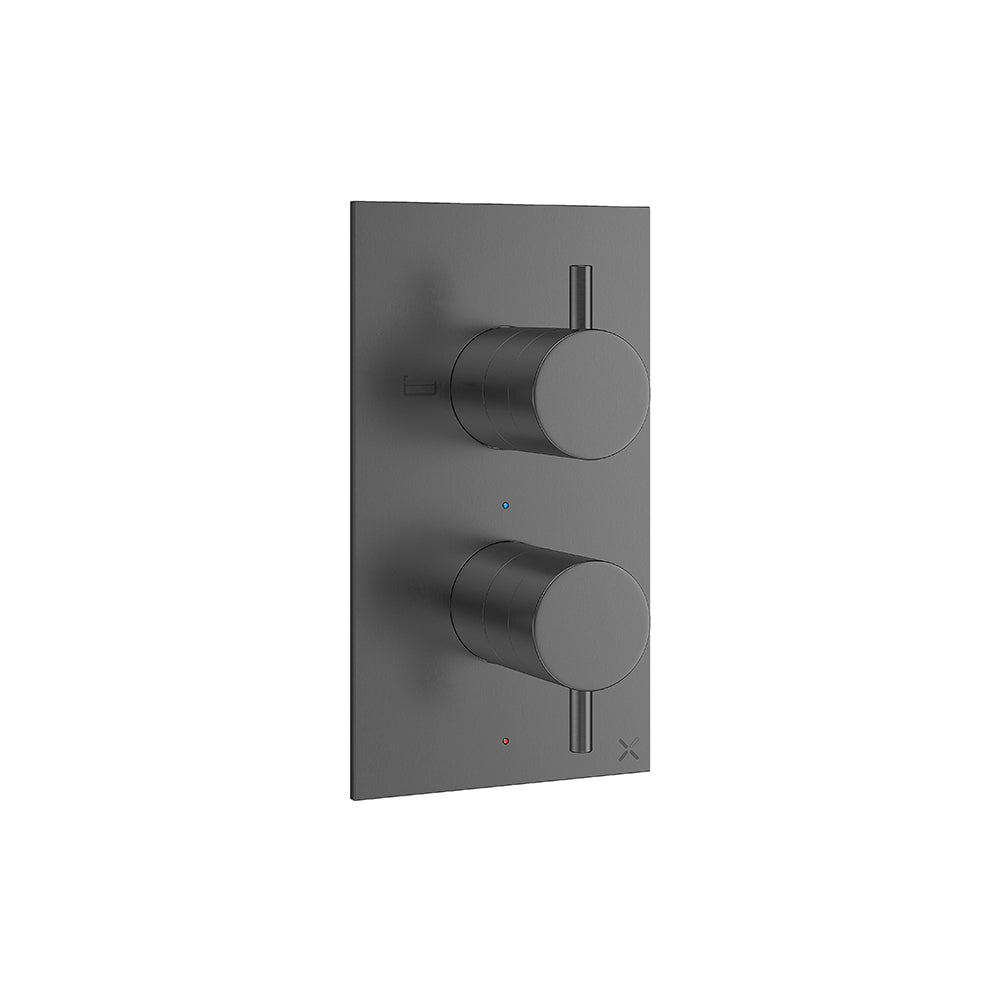 Crosswater MPRO 2 Outlet 2 Handle Concealed Thermostatic Bath Shower Valve