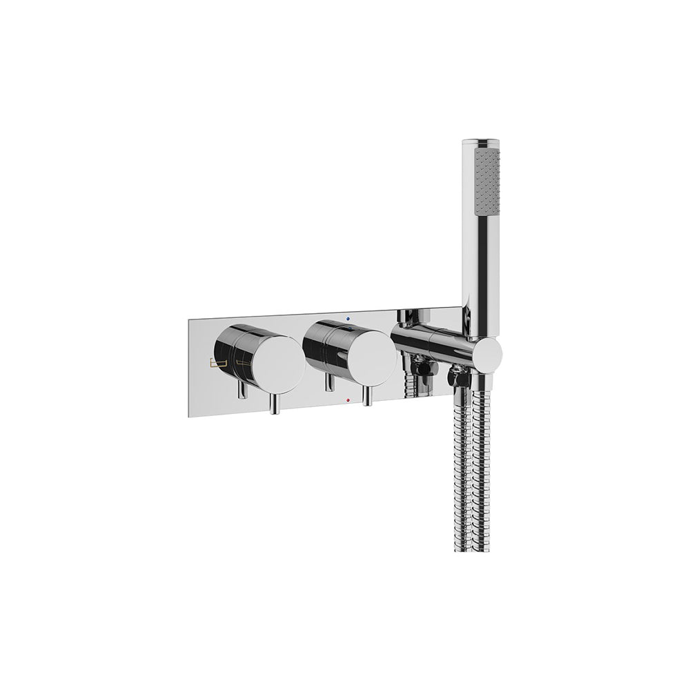 Crosswater MPRO 2 Outlet 2 Handle Concealed Thermostatic Bath Valve & Handset