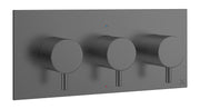 Crosswater MPRO 2 Outlet 3 Handle Concealed Thermostatic Shower Valve Landscape