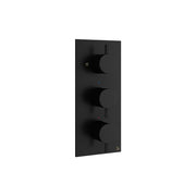 Crosswater MPRO 3 Outlet 3 Handle Concealed Thermostatic Shower Valve Portrait Brushed