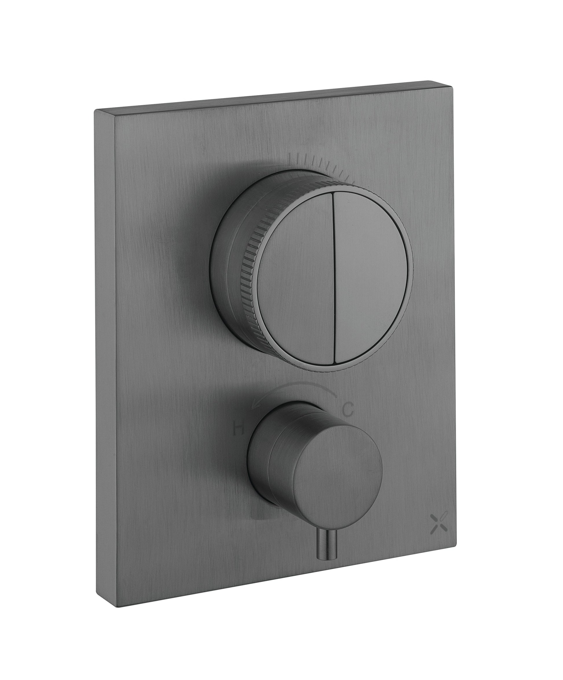 Crosswater MPRO Crossbox Push 2 Outlet Shower Valve & Trimset